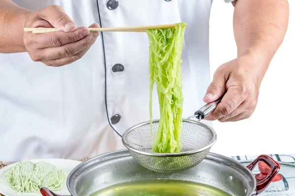 Koken van de chef — Stockfoto