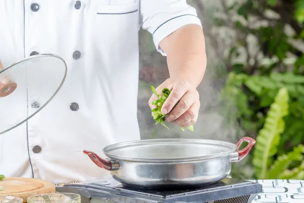 Chef cooking — Stock Photo, Image
