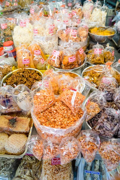 Dried seafood in a Nong Mon market — Stock Photo, Image