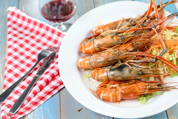 Camarones a la parrilla — Foto de Stock