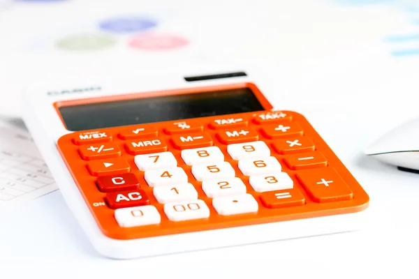 Oranžový kalkulačka — Stock fotografie