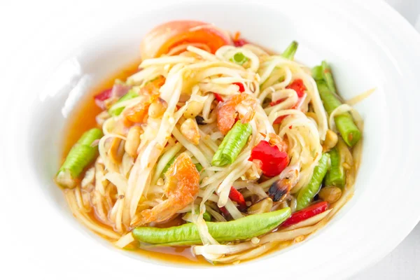 Spicy green papaya — Stock Photo, Image