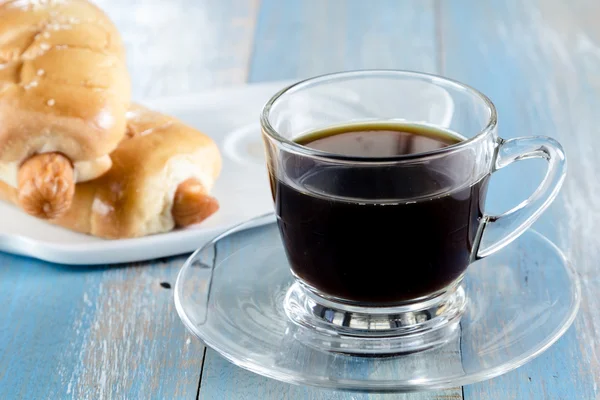 Zwarte koffie — Stockfoto