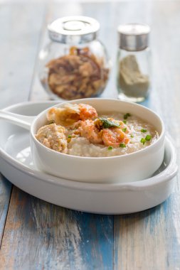 karidesli pirinç lapası