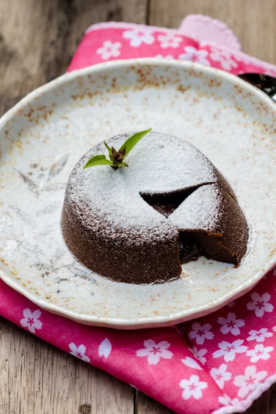 Chocolate lava cake — Stock Photo, Image