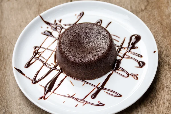 Bolo de lava de chocolate — Fotografia de Stock