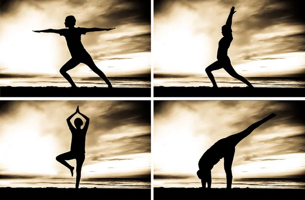 Women playing yoga — Stock Photo, Image