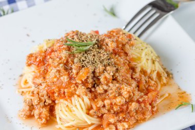 Domates soslu spagetti.