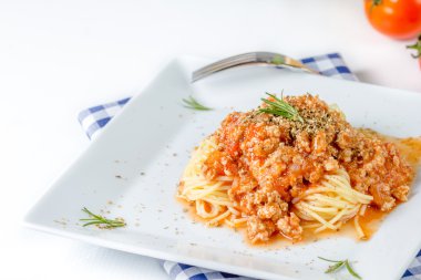 Domates soslu spagetti. 