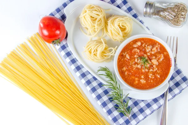 トマトソースのスパゲッティ — ストック写真