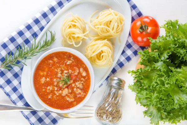 Spaghetti with tomato sauce — Stock Photo, Image