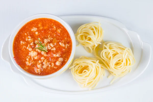 Spaghetti à la sauce tomate — Photo