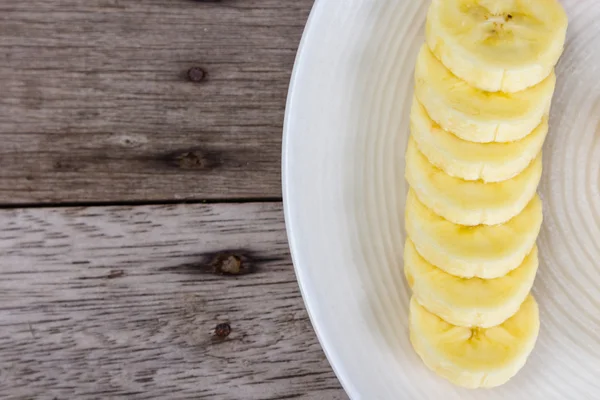 Banana di fetta fresca — Foto Stock