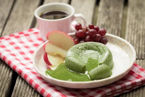 Groene thee cake — Stockfoto