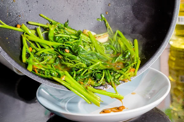 Stir fried of morning glory — Stock Photo, Image