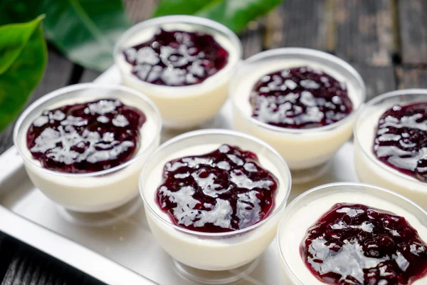 Blueberry cheesecake cup — Stock Photo, Image