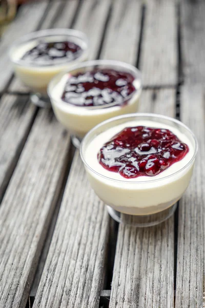 Blueberry cheesecake cup — Stock Photo, Image
