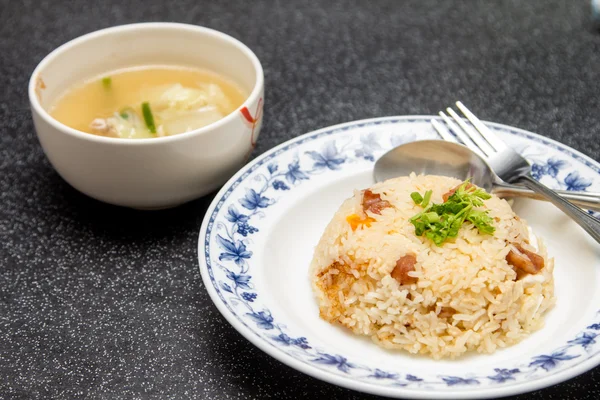 Smażony ryż kiełbasa — Zdjęcie stockowe