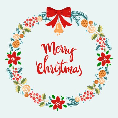 köknar ve ökseotu ile Noel çelenk