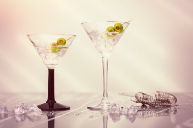 Martini kokteyl yakın çekim