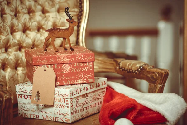 Kerstdozen Gevuld Met Cadeautjes Voor Kerstmis — Stockfoto