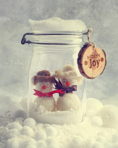 Funny Snowmen — Stock Photo, Image