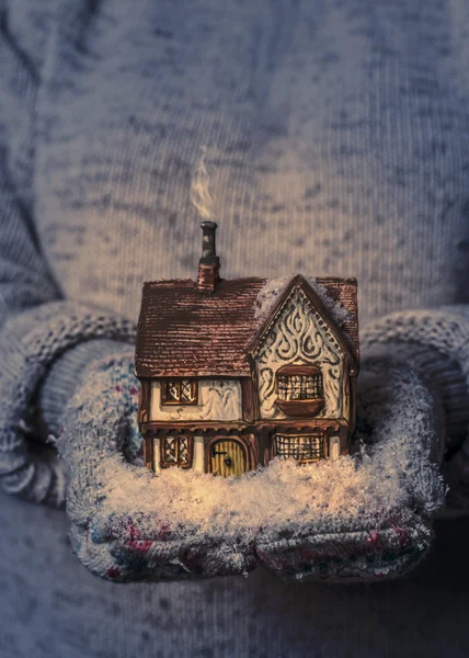 Cottage invernale — Foto Stock