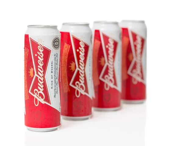 Cans of Budweiser Beer — Stock Image Cans of Budweiser Beer Royalty Free Stock Images