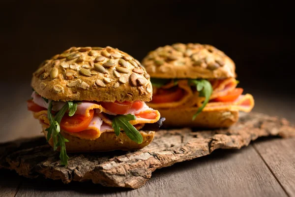 Jambon salatası rulo — Stok fotoğraf