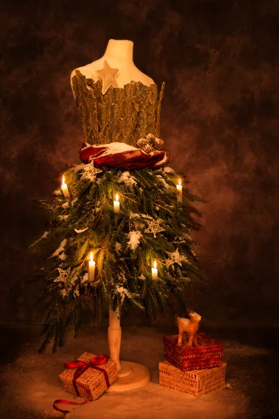 Mannequin Vintage de Noël festif — Photo