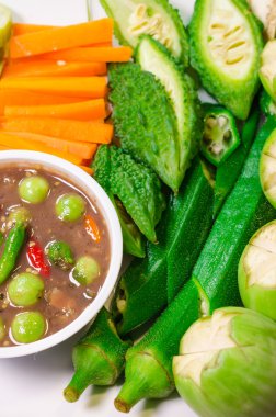 biber soslu karides yapıştırın