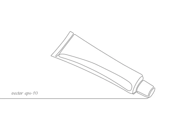 อยาส Tube ของคร งสายวาดอย างต อเน องยาส การด แลท นตกรรม — ภาพเวกเตอร์สต็อก