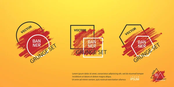 Set Von Hellen Etiketten Mit Grunge Streifen Sale Banner Vorlage — Stockvektor