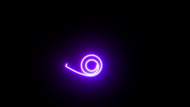 Neonowe Oko Ciągłe Spojrzenie Linii Sztuka Linii Ręcznie Rysowany Zarys — Wideo stockowe