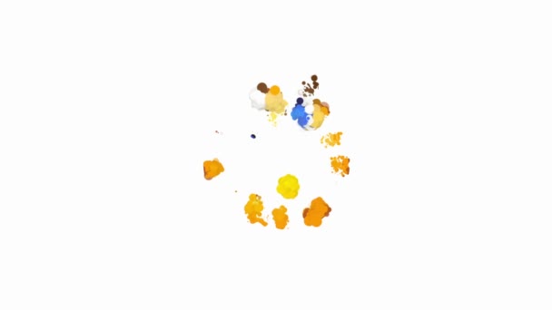 Жовтий Смайлик Щасливе Обличчя Посмішкою Емоційна Іконка Ефект Розпаду Частинки — стокове відео
