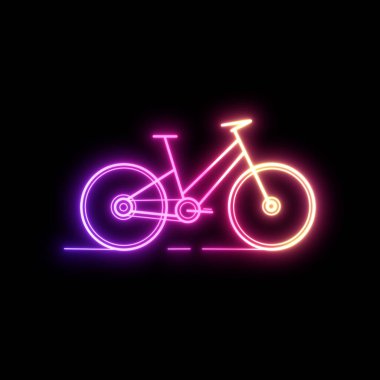 Neon motorsiklet. Port bisikleti. Sağlıklı yaşam tarzı..