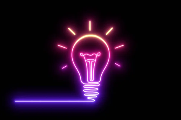 Elektrik ampulü. Sürekli bir çizgi halinde ampul sembolü çiziyor..