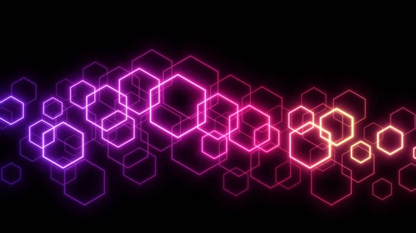 Neon Geometry Background Linear Mambuses Abstract Colorful Neon Modern Design — 스톡 사진