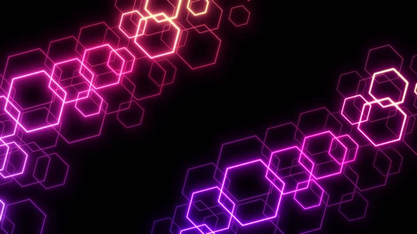 Neon Geometrischer Hintergrund Lineare Rauten Abstrakte Bunte Neon Modernes Design — Stockfoto