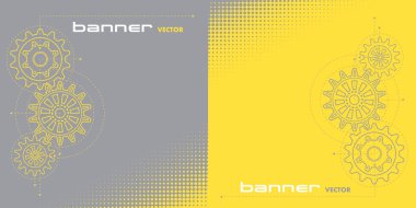 Teknik vites çizimi. Teknoloji modası arka plan. Yuvarlak parçaların dönme mekanizması. 2021 'in modaya uygun renkleri. Vektör illüstrasyonu.