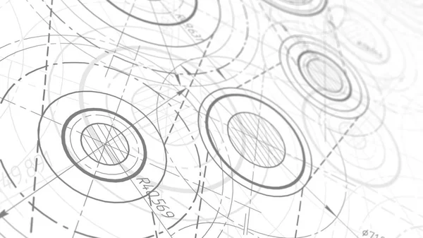 Technique Fond Technical Dessin Des Engrenages Engineering Concept Rotating Mécanisme — Photo