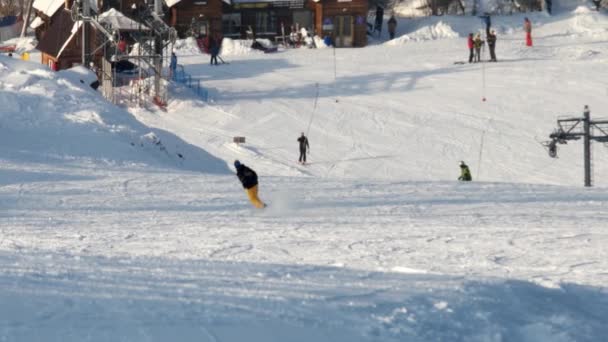 Yekaterinburg Russie Janvier 2016 Piste Ski Montagnes Uktusskie Ekaterinbourg Vidéo — Video