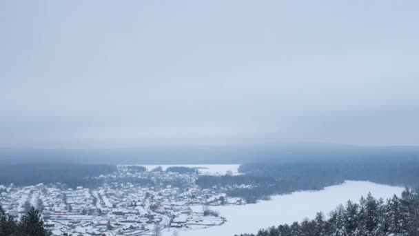 Uitzicht vanaf de skipiste — Stockvideo