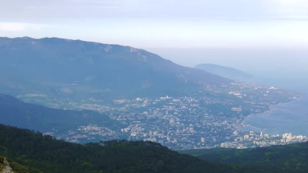 Yalta desde el Monte Ai-Petri — Vídeos de Stock