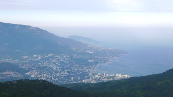 Yalta från Mount Ai-Petri — Stockvideo