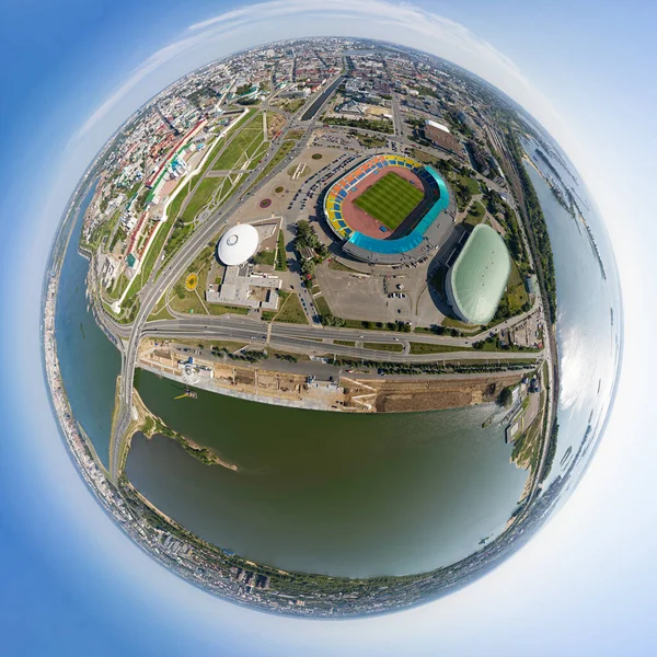 Казань Росія Стадіон Авіаційний Панорамний Астероїд — стокове фото