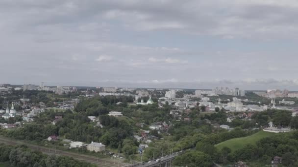 Rusia, Vladimir. Centro de la ciudad desde el aire. 4K — Vídeos de Stock