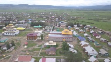 Ivolginsky datsan. Buryatia, Rusya 'daki Budist Tapınağı. 1945 yılında Sovyetler Birliği 'nin Budist ruhani merkezi olarak açıldı. 4K