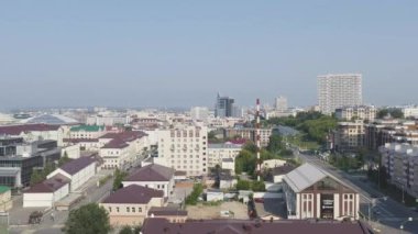 Kazan, Rusya. Ekiyat Kukla Tiyatrosu. Hava görüntüsü. 4K