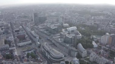 Brüksel, Belçika. Avrupa Parlamentosu binaları kompleksi. Devlet enstitüsü. 4K